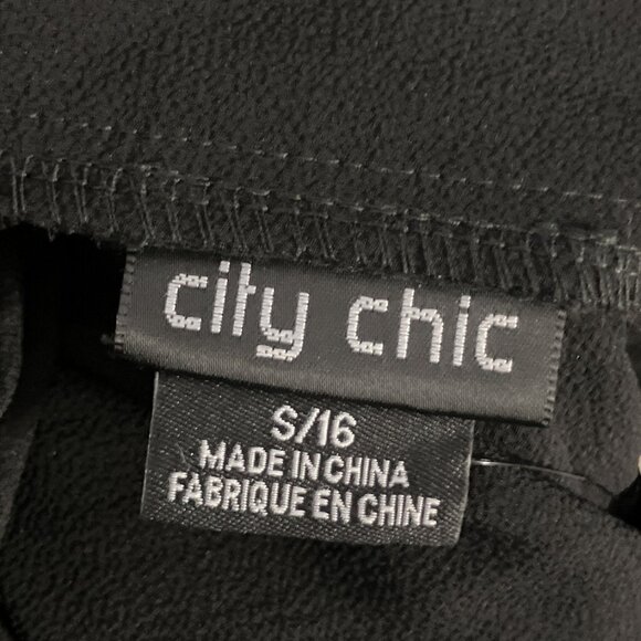 New City Chic Jumpsuit Plus Size 16 Crop Wide Leg Off Shoulder Stretch *No Belt* - Picture 5 of 7